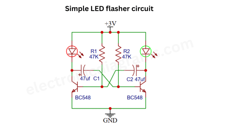 Simple LED flasher circuit