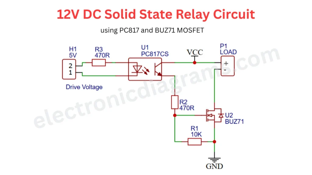 12V DC Solid State Relay Circuit