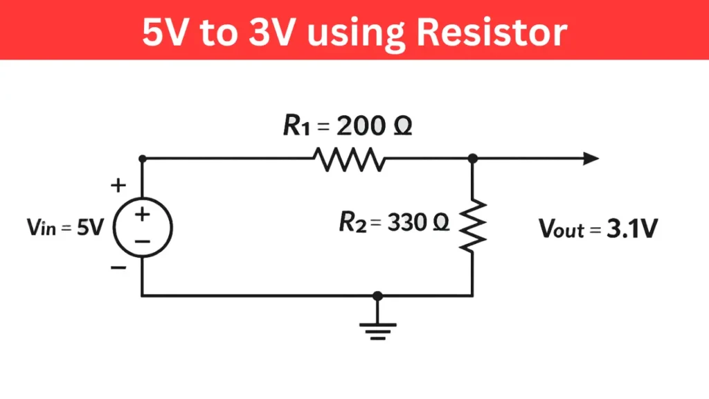 5V to 3V using Resistor