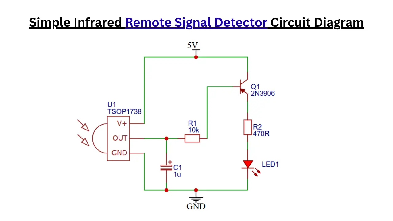 Simple Infrared Remote Signal Detector Circuit Diagram