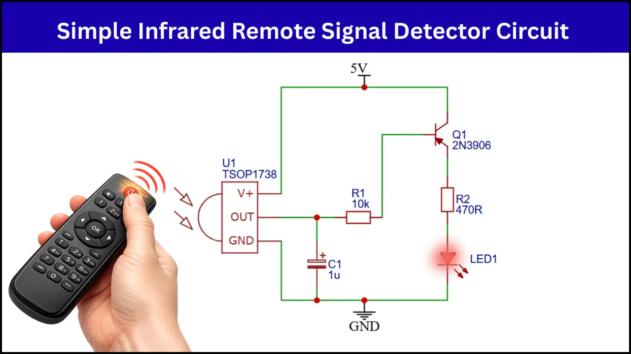Simple Infrared Remote Signal Detector Circuit